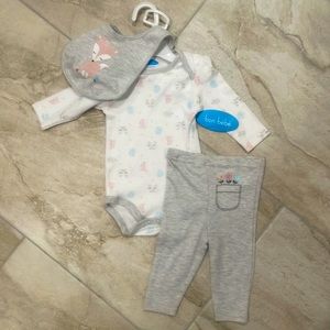 NWT bon bebe 3 Piece Set : 6-9months